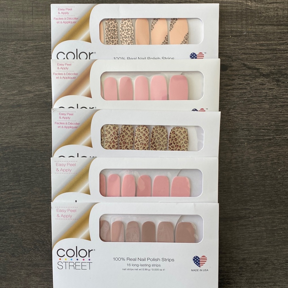 Color Street Nail Strip Bundle, 5 sets at a discounted rate.